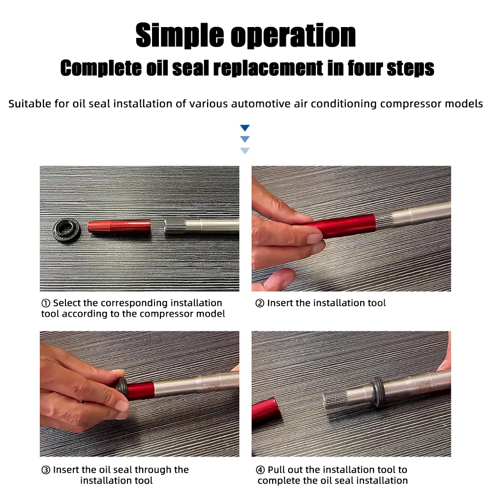 Carro Automotivo A/C Ar Condicionado Compressor, Vedação Do Eixo Remoção Instalado Kit De Ferramentas, Alta Qualidade