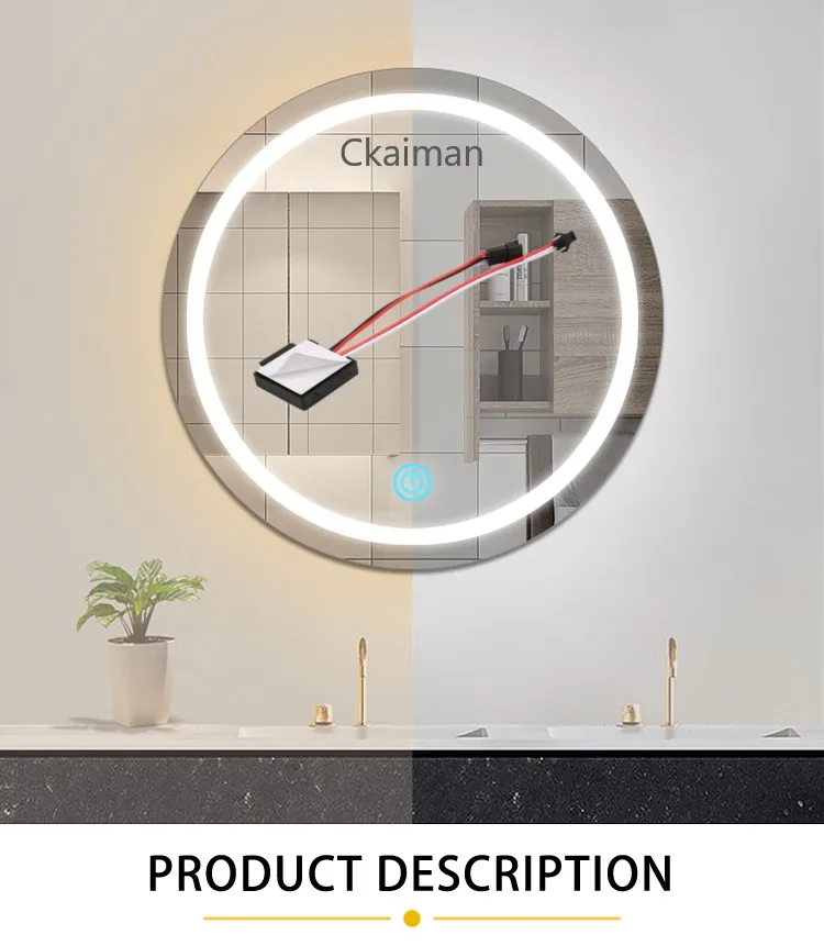 Touch Sensor Schalter 12v 3A 36W Einfarbige LED Smart Single Key Touch Dimmer Schalter Für Badezimmer Spiegel – Detail 1