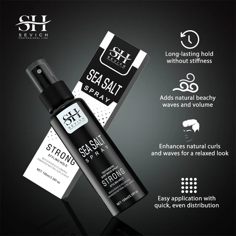 Sevich Sea Salt Spray For Men Beach Waves Spray Powder Set Hair Texturizer 100ml Heatless Volume Hair Volumizing Sea Salt Spray