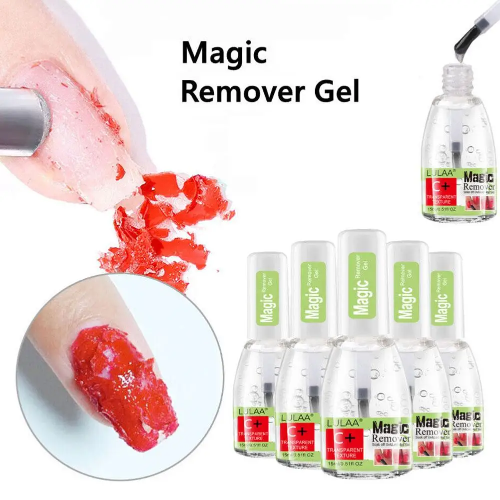 Magic Nail Polish Burst Gel Magic Nail Polish Remover Nail Polish Lint-Free Degreaser Cleaner Fast Soak Off UV Gel Nail Art Tool