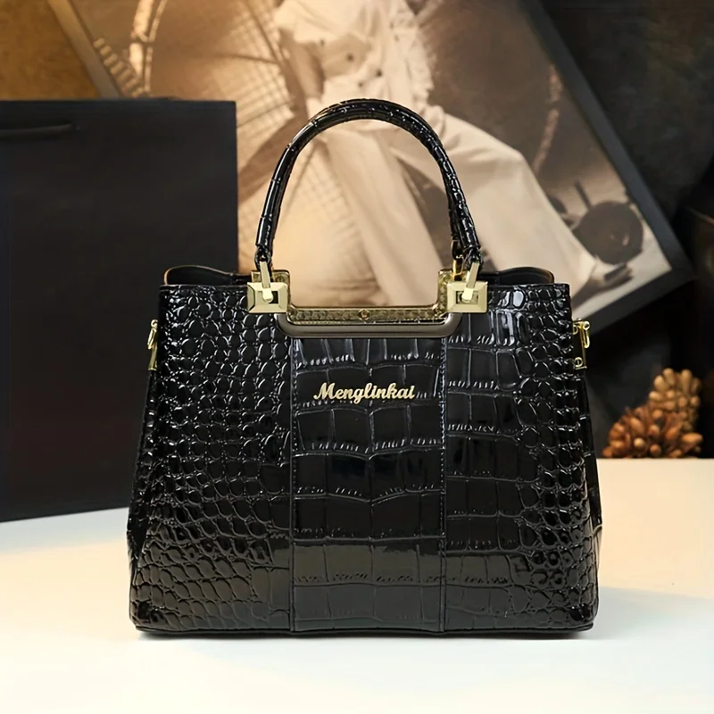 New Mother Bag 2024 new fashion alligator design atmospheric middle-aged ladies bag light luxury brand handbag