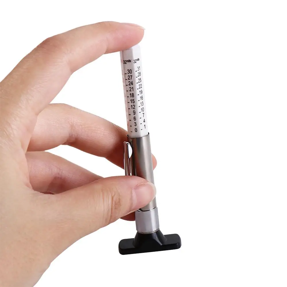 Car 25mm Two-Sided Mark Accurate Measuring Pen Depth Gauge Tire Ruler Tyre Tread