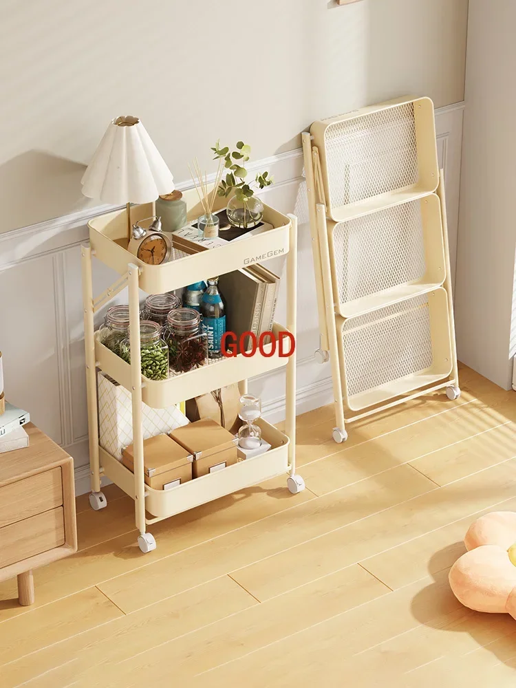 

Shelf Kitchen Floor-to-ceiling multi-layer mobile snack storage rack
