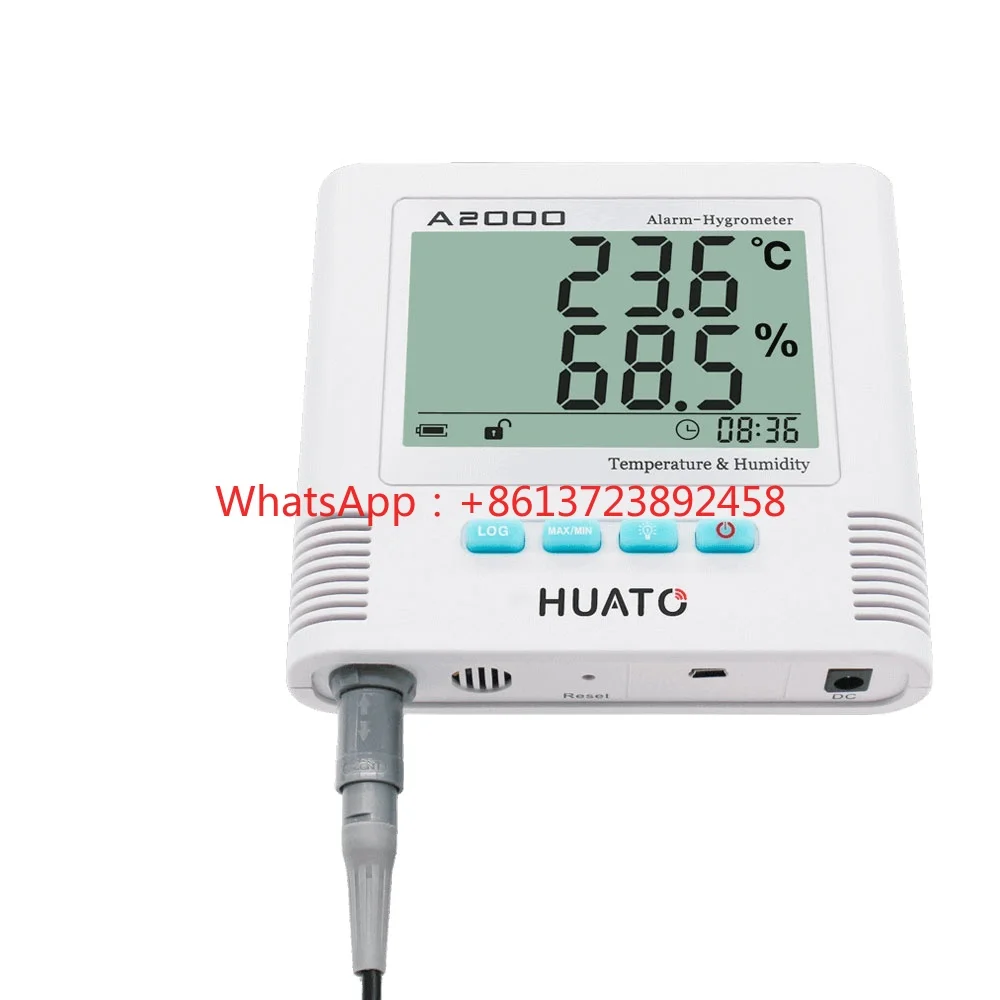 A2000-ES -40c ~ 85C Refrigerator Cold Storage High Accuracy Digital Alarm Thermometer Hygrometer with External Sensor