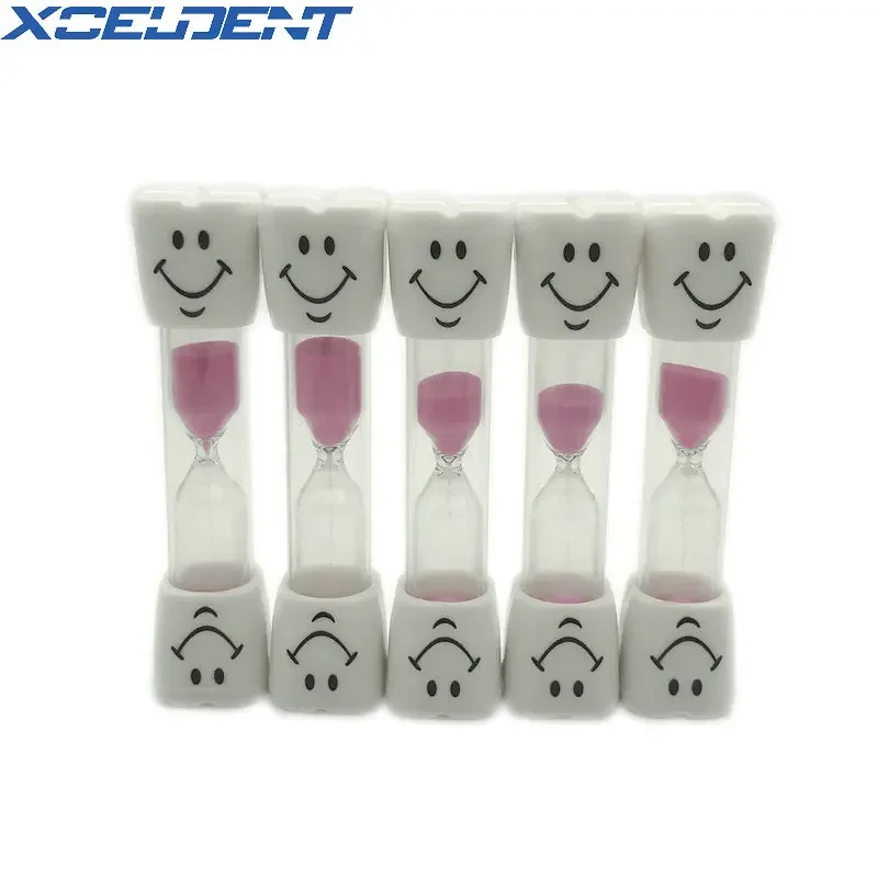 10pcs Dental Toothbrush Timer 3 Minutes Smile Sandglass Tooth Brushing Hourglass Gift Sand Clock for Children Kids