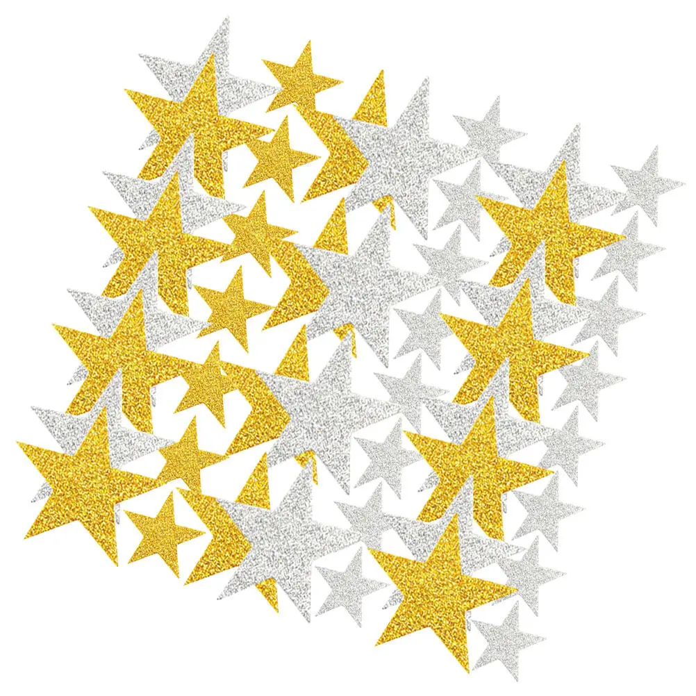 

300 шт. блестящих наклеек-звезд из ЭВА-пены, самоклеящиеся, для окон, стекла, металла, пластика, автомобиля, ноутбука, гитары, бутылок для воды