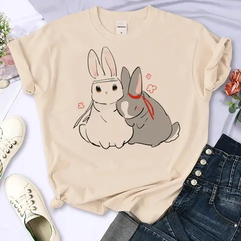 Mo Dao Zu Shi T-shirts Women Japanese Manga Summer Top Female Manga Clothing Personalized Loose Round Neck T Shirt Top