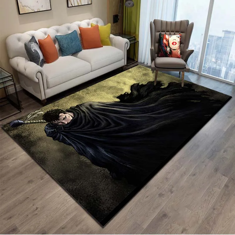 15 tamanhos berserk anime tapete sala de estar decoração capacho quarto corredor entrada varanda piso grande área padrão quadrinhos