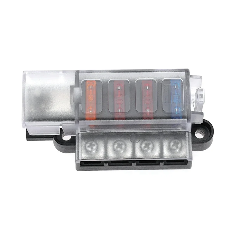 

4 Circuit Fuse Block Marine Fuse Block Sea Fuse Block For ST Blade 5045 With Cover For Marine