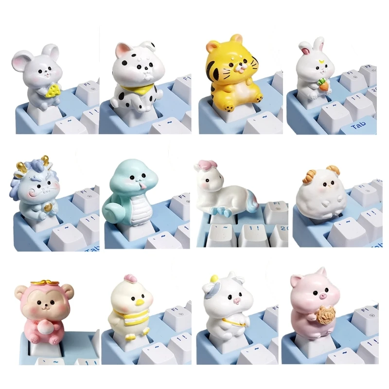 1PC 干支動物キーキャップメカニカルキーボード用かわいい ABS 樹脂 3D 動物素敵な
