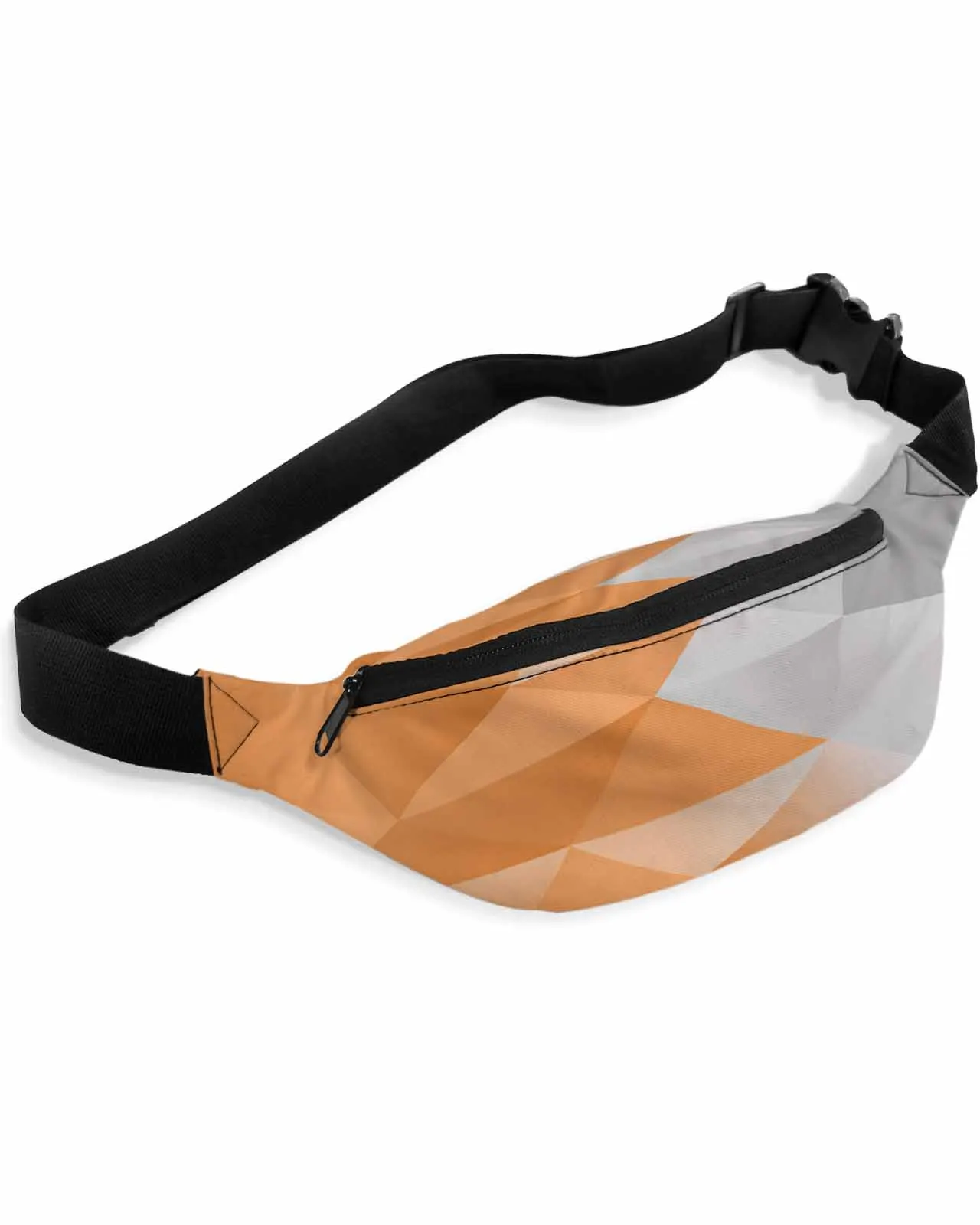 Abstract Gradient Orange Gray Triangle Phone Belt Bag Wallet Pouch Waterproof Banana Hip Bags Waist Bag Fanny Pack for Women Men