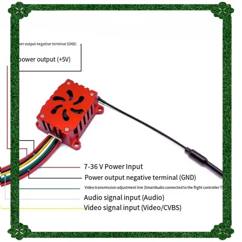 24-Hour Delivery FPV Wireless Transmitter 5.8Ghz 1.6W 48CH With Heat Sink And Fan Long Distance Video AV Audio Sender For RC Pla