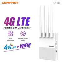 Comfast 4G LTE WIFI Router 300Mbps Wifi6 4 External Antennas Signal Booster Hotspot Ethernet Port SIM Slot Support 32 Devices