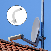 Adjustable Aluminum Alloy Antenna Mount Pole for Outdoor Wall Installation Rotatable 120° Monitoring Bracket Accessory Durable