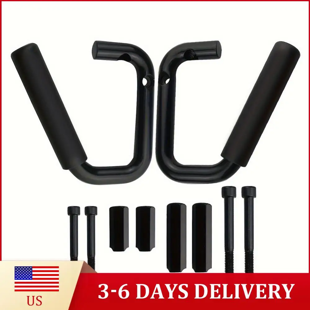 

Front Grab Bars Kit Aluminum Alloy Front Grab Grip Handle Bars Roll Bar Grip Kit for Jeep Wrangler JK JKU 2007-2018