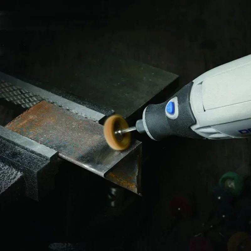 عجلة تلميع رأس الصنفرة الكاشطة لملحقات دريميل ، مثقاب صغير ، فرشاة نايلون ، أدوات الكشط