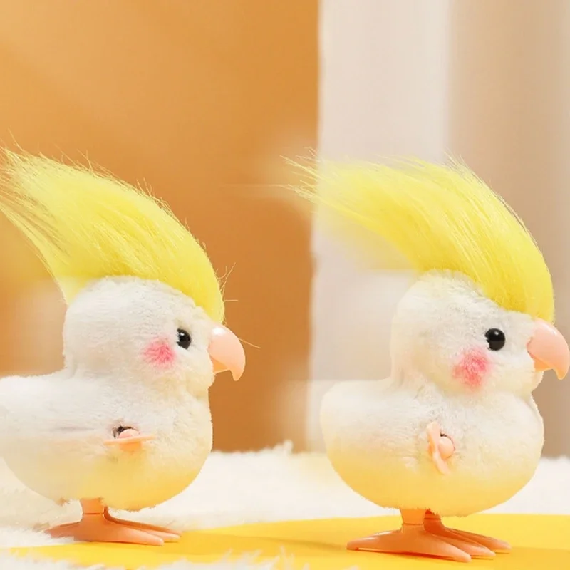 1 Pieza de Juguete de Peluche de Loro Saltarín con Mecanismo de Cuerda, Animales de Peluche para Niños y Niñas, Juguete de Loro con Mecanismo de Cuerda, Regalo Divertido para Niños