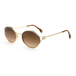 Gafas de sol retro con montura pequeña y protección UV, gafas de sol de metal a la moda para hombres/mujeres, gafas de sol cuadradas, gafas de sol poligonales