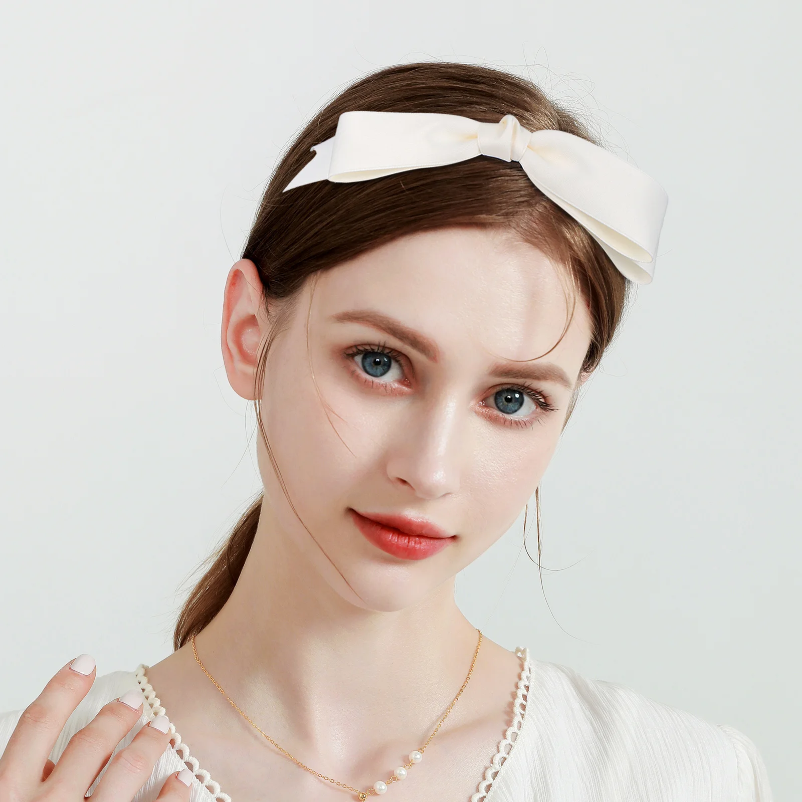 

2Pcs Kawaii Thin Bow Headband Ribbon Hairband for and Women Trendy Fashion Accessory Party Holiday Hairstyle Decorative