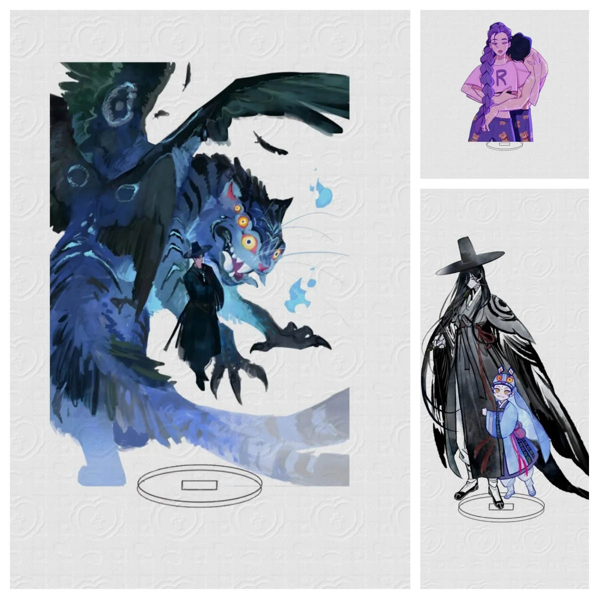 

15CM Kpop Demon Hunters Huntrix Saja Acrylic Stand Ornaments Rumi Zoey Mira Decorations cosplay Accessories Christmas Gifts