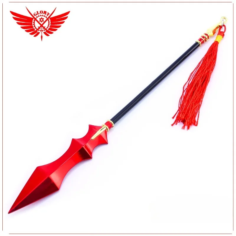 22 cm/8,66 pulgadas el Avatar del rey periférico de animé lanza de batalla de primera generación Xue Mingkai espada corta arma modelo llavero regalos