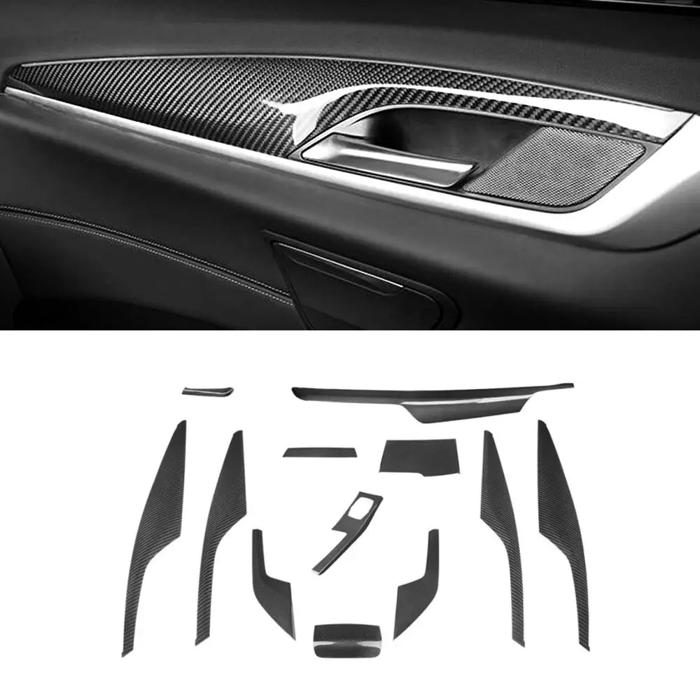 12pcs/set 5series G30 LHD Carbon Fiber Car Interior Trims for BMW G30 G38 2017-2019