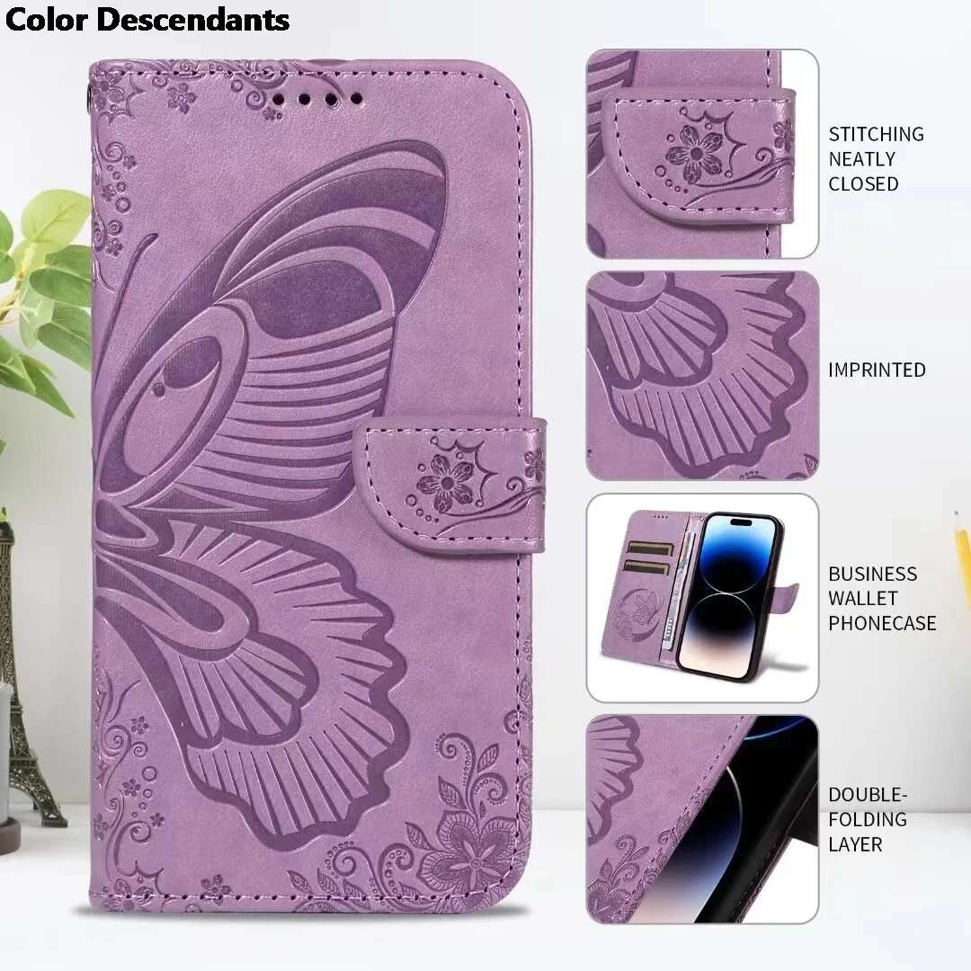 

Butterfly Animal Flip Leather Case For Redmi 9A 9C 10A 10C 12C 13C 12 10 4G 5G A1 Plus A3 Note 8 9 10 10S Pro 8T 9S Book Cover