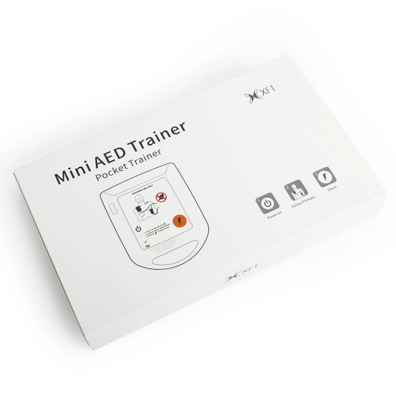 Mini AED Trainer Practice Training English Language Voice Prompts First Aid Train for Automated External Defibrillator Trainee