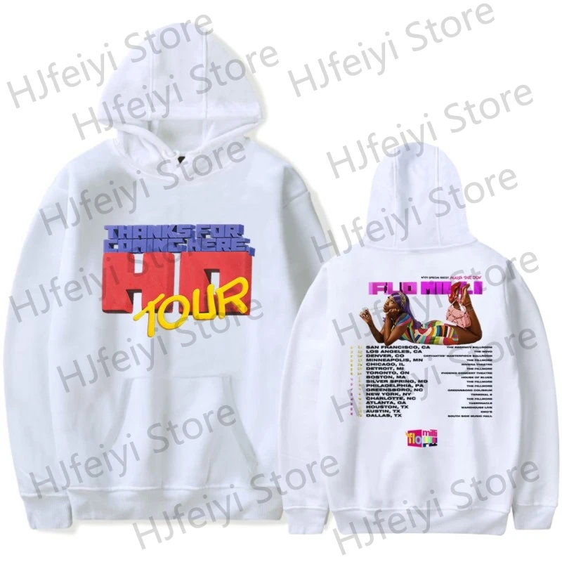 Flo Milli Thanks For Coming Here Ho Tour Hoodies Merch For Men/Women Unisex Casuals Winter Long Sleeve Sweatshirt Streetwear