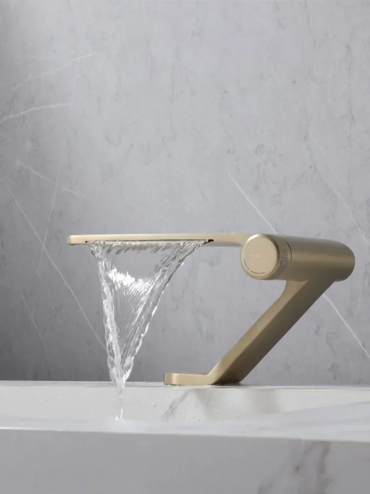 Bathroom Basin Faucet Deck Mounted Black Rose Gold sink tap Hot and Cold  Unique Design Basin Tap Brass Material