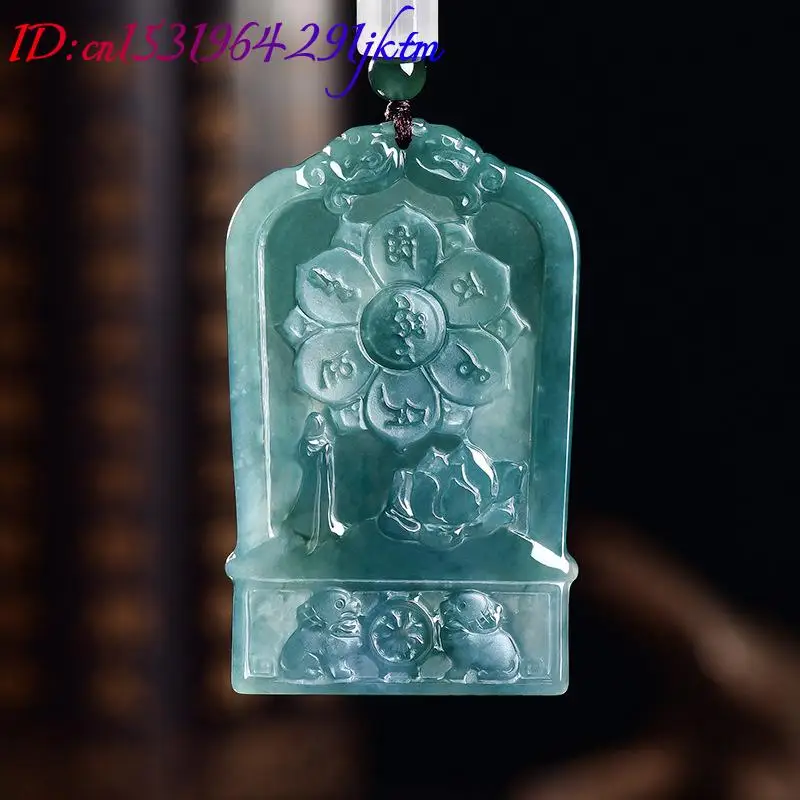 Natural Burmese Jadeite Guanyin Pendant Necklace Charm Jewelry Designer Vintage Luxury Gemstone Real Jade Gifts for Women view 4