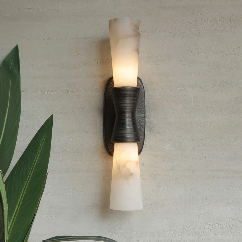 Spanish Marble Hand Die Casting  Wall Lamp in Front of The Mirror TV Background Aisle Stairs Kitchen Advanced Decorative Light