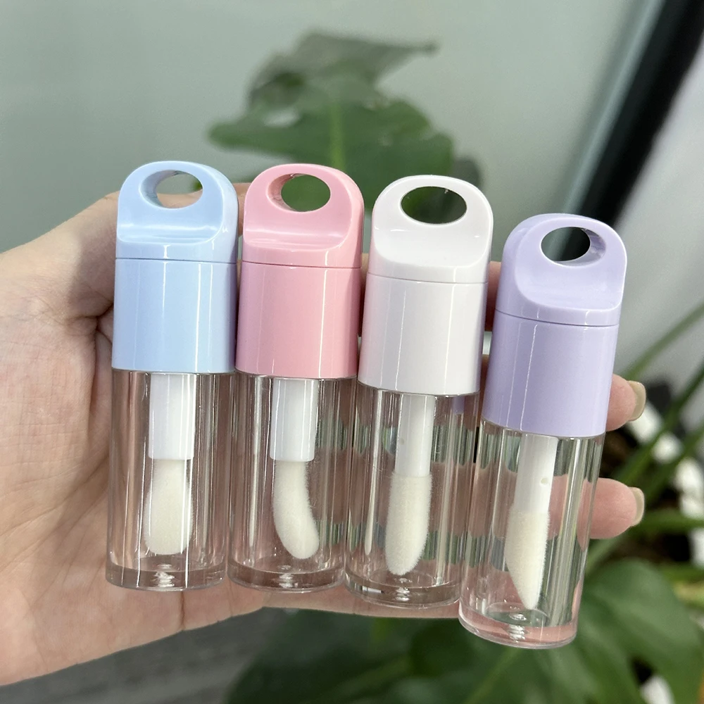 Cute Empty Lip Gloss Tubes Custom Logo Wholesale Multiple Colors Heart-shaped Sphere Packages  Private Label Portable Makeup