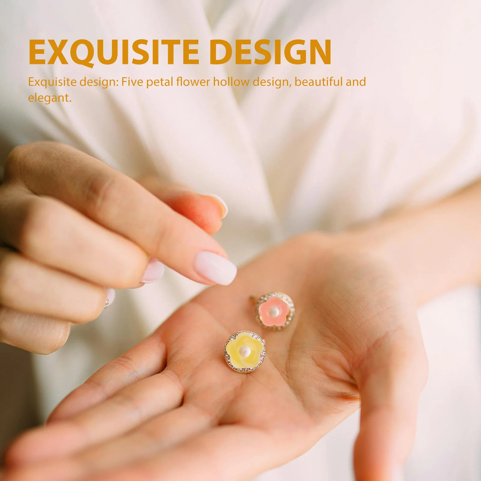 

50Pcs Durable Acrylic Flower Loose Beads DIY Jewelry Necklace Bracelet Making Craft Supplies Acrylic Bead Flower