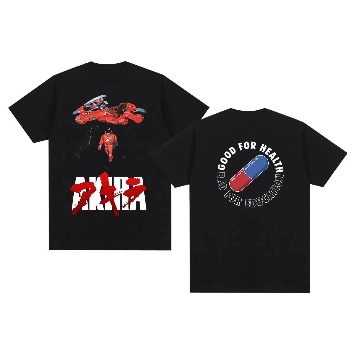 Sommer-Sonderangebot Vintage T-Shirt Japanischer Anime AKIRA Grafik Y2K Harajuku Baumwolle Unisex T-Shirt Harajuku Hip Hop Punk T-Shirt – Detail 3