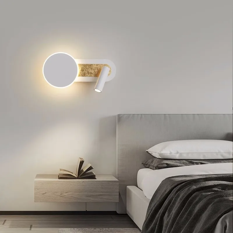 Modern Bedroom LED Wall Lamp Hotel Bedside Study Reading Light Rotation 3W Spoting Sconce Lamp With Switch Indoor Decor Fixture