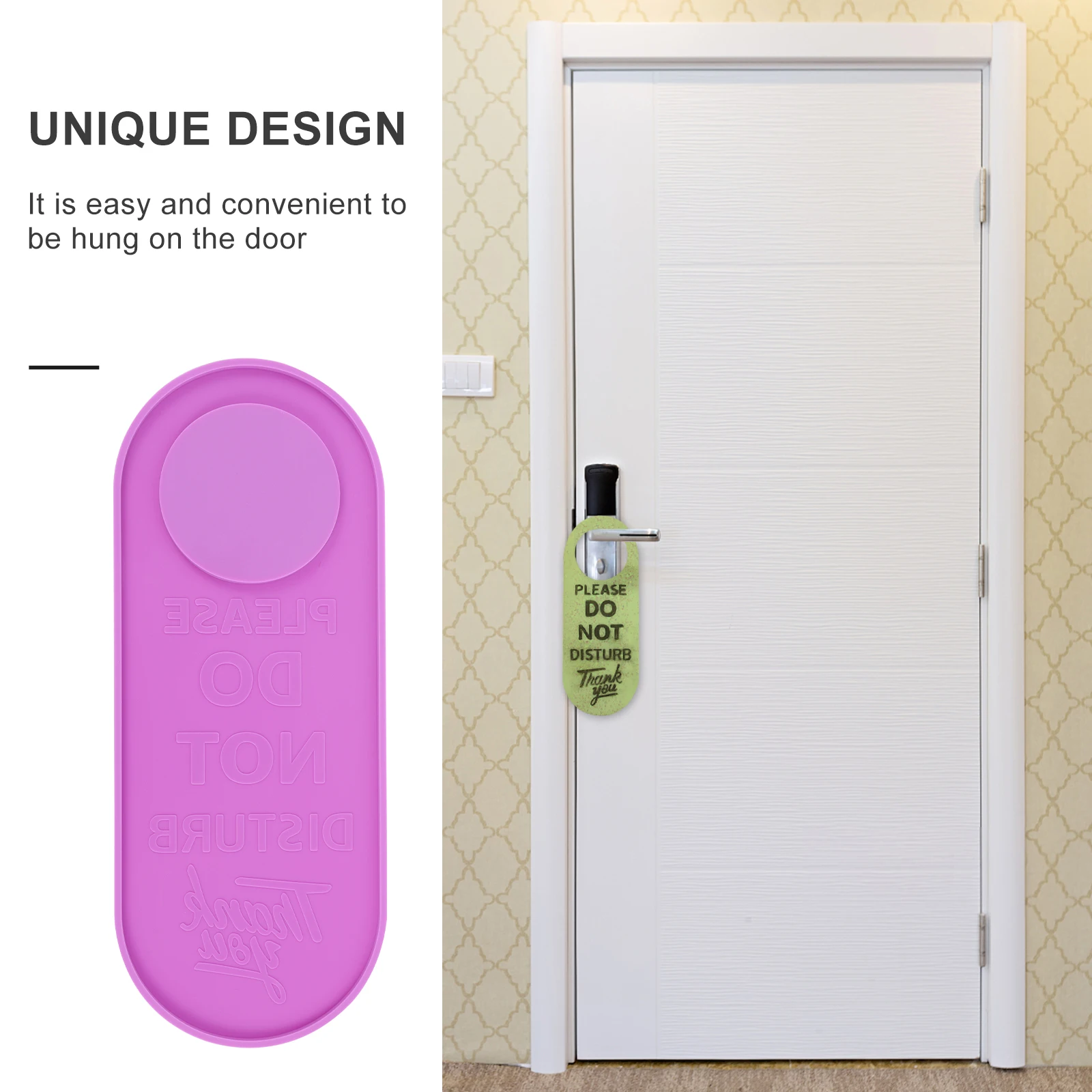 

2Pcs Hanging Doorplate Mold Silicone DIY Craft Non-Crack Reusable Decorative Art Craft Supplies Silicone Molds
