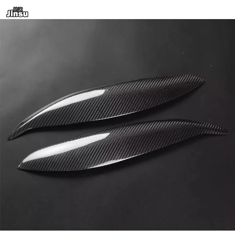 Car Styling Carbon Fiber Headlights Eyebrows Front Lamp Cover Eyelids For Honda 1999 2000 Civic EK9