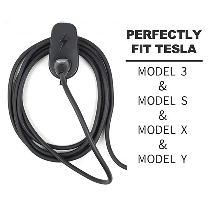 For Tesla Model 3 Y S X EU/US Charging Cable Organizer Wall Bracket Charger Cable Holder Hanger Rack Electric Vehicle Accessorie