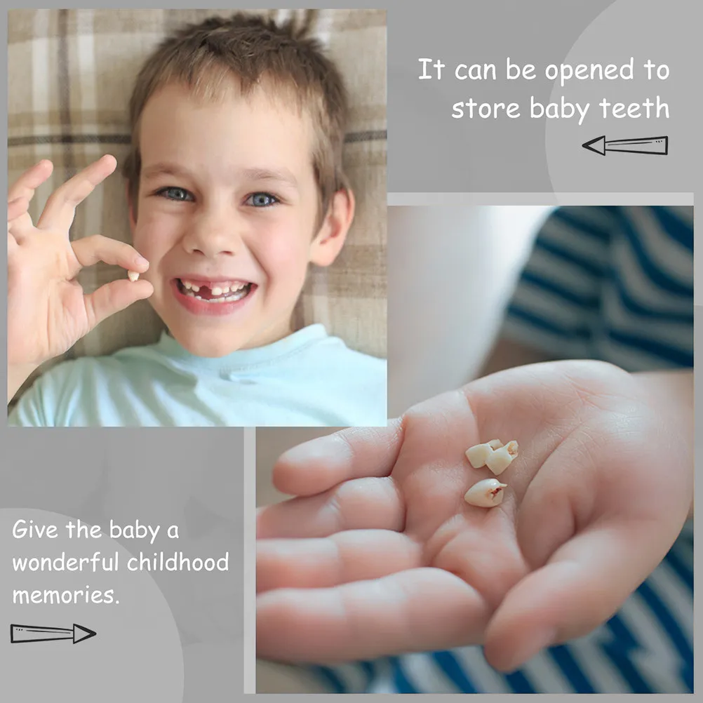 Deciduous Tooth Memorial Box for Infants Toddler Teeth Holder with Precision Sized Holes and Cover Personalized Memory Keepsake