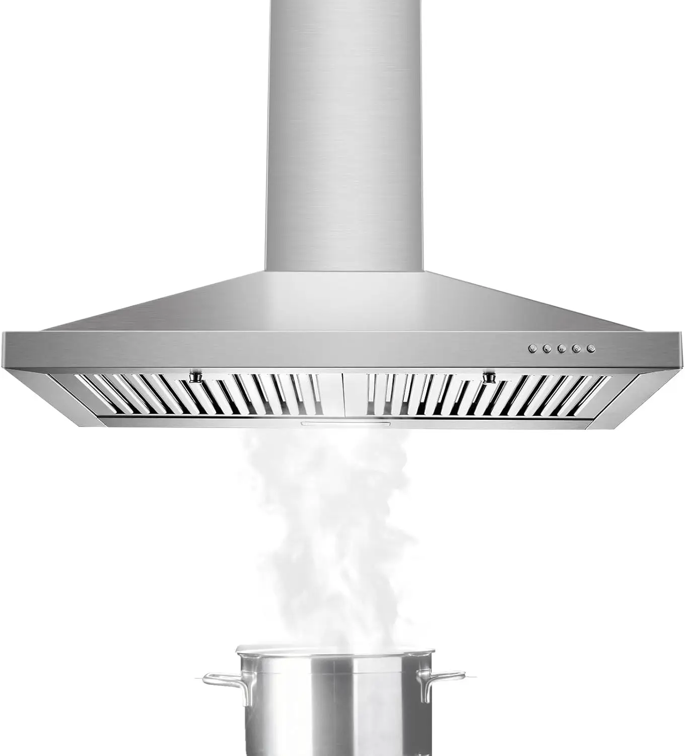 30 inch Stainless Steel 450 CFM Kitchen with LED Light Baffle Filters, 3 Speed Exhaust Fan Range Hood USGD1775B