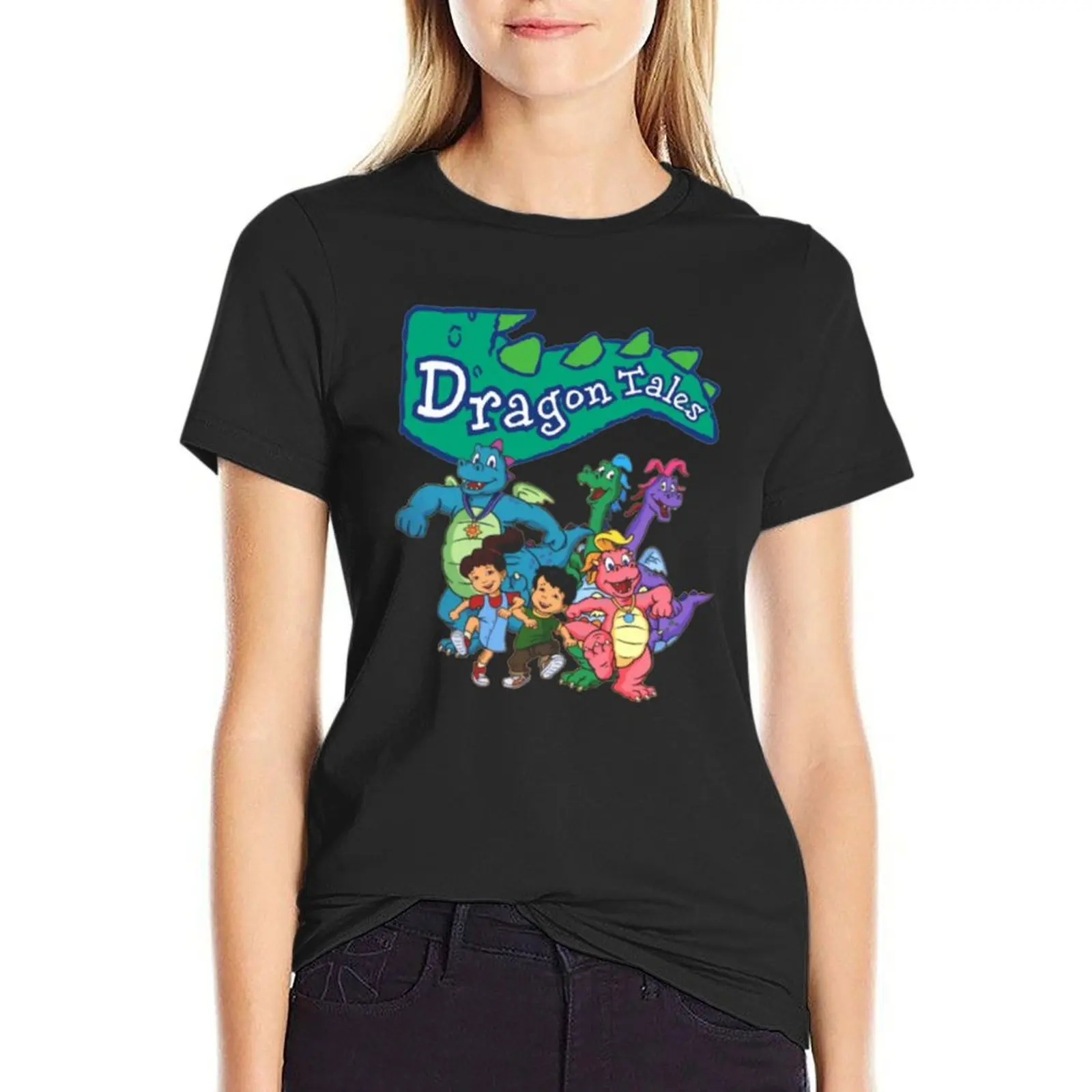 

dragon tales T-Shirt tops Short sleeve tee graphics anime clothes Women's clothing