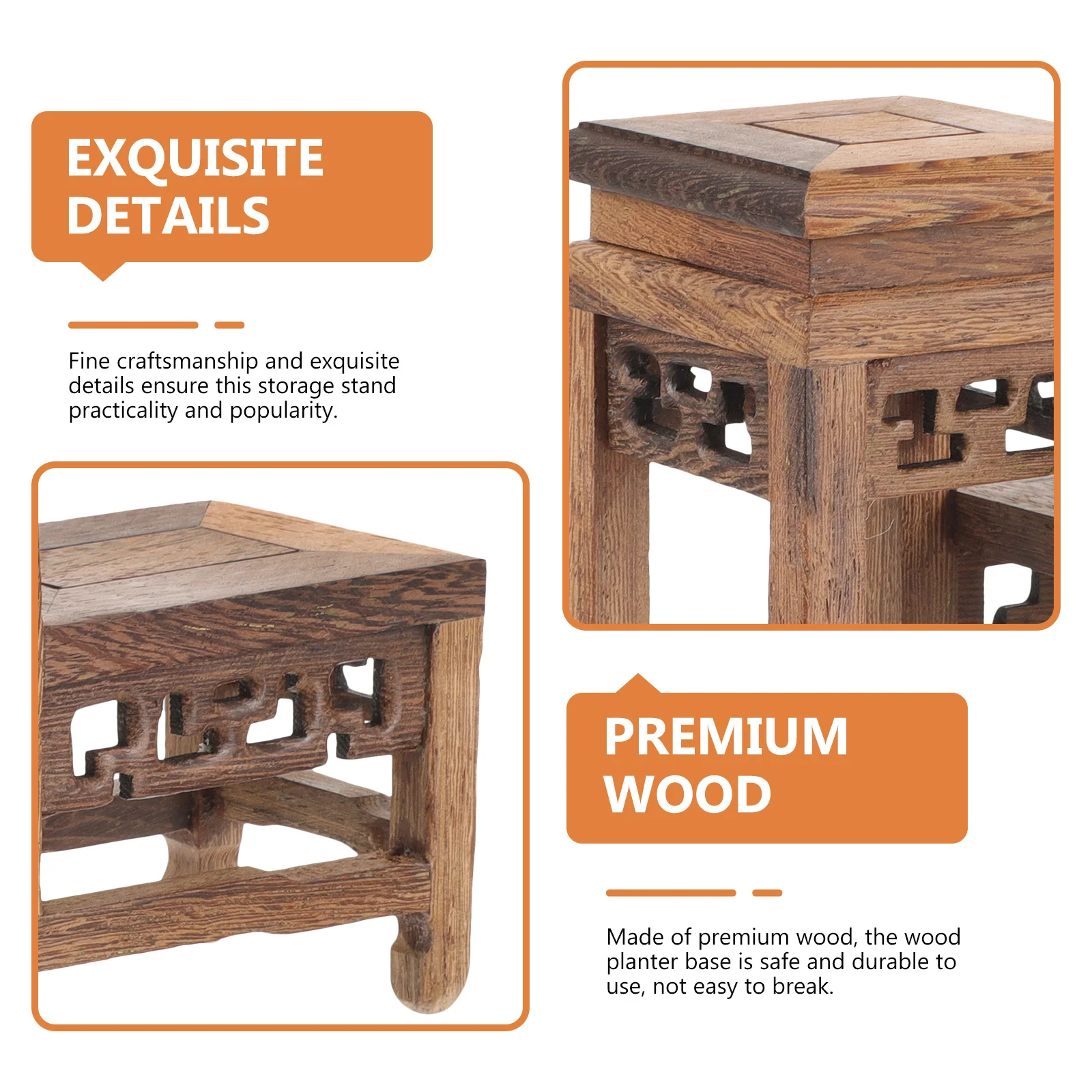 

Wooden Chicken Wing Base Plant Stand Stable Support for Flower Pots Vases Handicrafts Display Rack Indoor Outdoor Plant