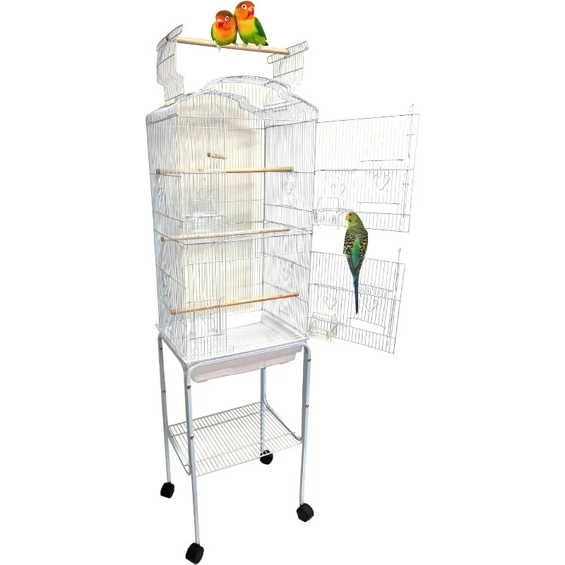 

66" Large Open/Close Top Bird Cage Side Breeding Nest Box Doors for Canary Parakeet Cockatiel Lovebird Finches