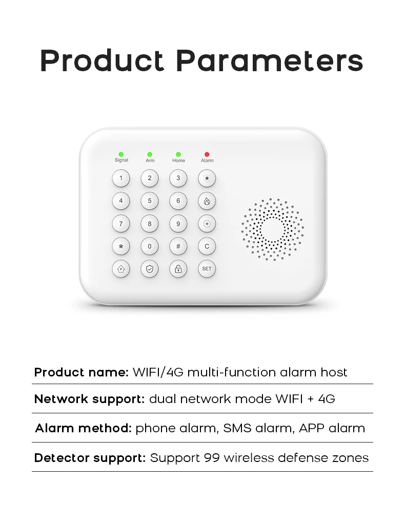 PGST Sicherheits Alarmanlage Set WiFi 2G GSM Works with Tuya Smart Life intelligentes drahtloses System für Wohnung Laden Büro Bewegungssensoren unkomplizierte Einrichtung – Detail 16