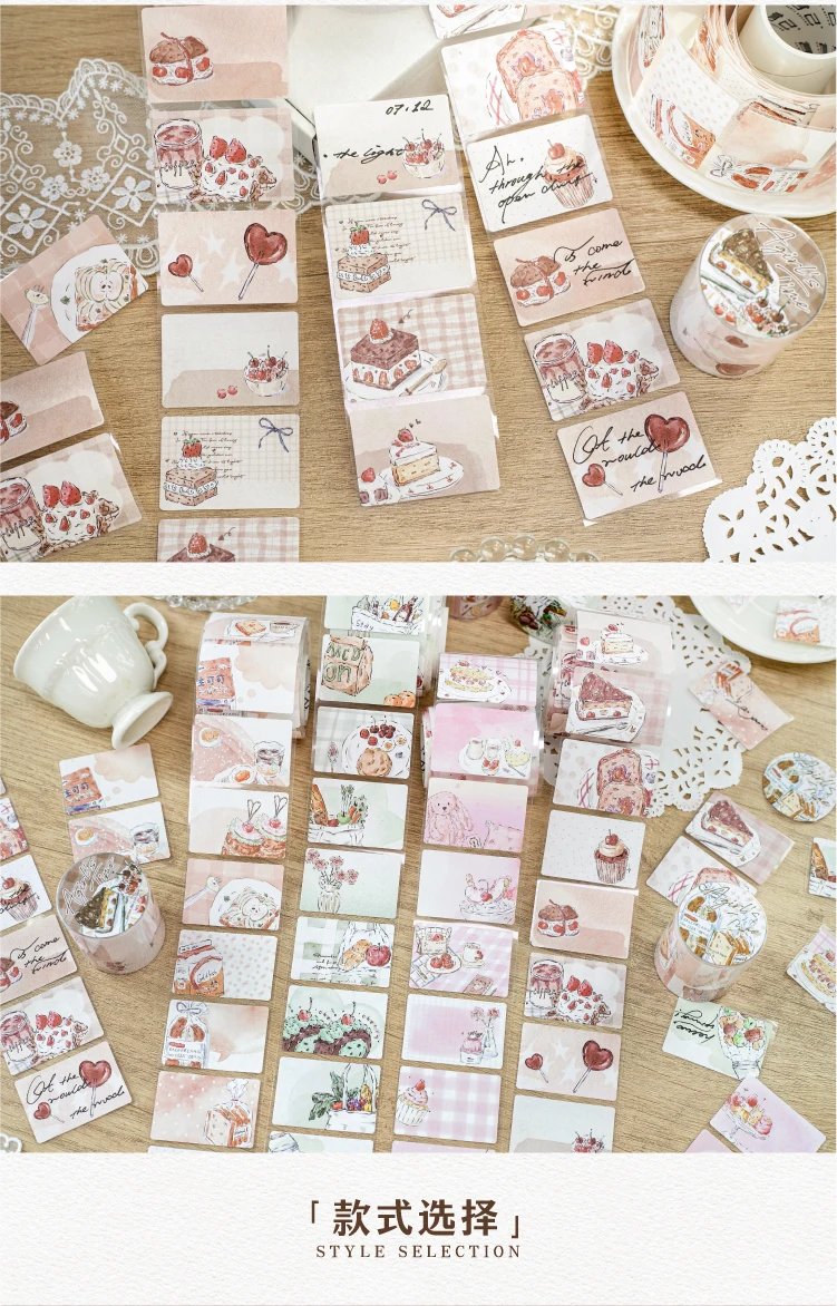 Journal GO 5cmx2m The Maiden's Hour Vintage Floral Sticker Tape Weißes Kraftpapier Dekorative Aufkleber für Scrapbooking Journal – Detail 12
