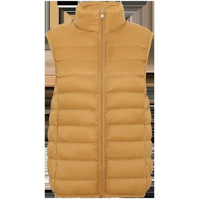 Vest Dames Winter Witte Eendendons Jas Koreaanse Mode Single-Breasted Stand Kraag Streetwear Mouwloos Dames Jas Vest