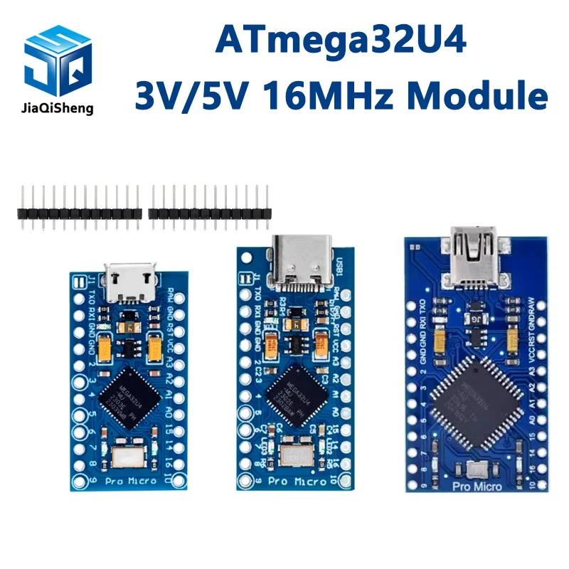 Pro Micro ATmega32U4 5V 16MHz Original Chip Replace ATmega328 Pro Mini With 2 Row Pin Header