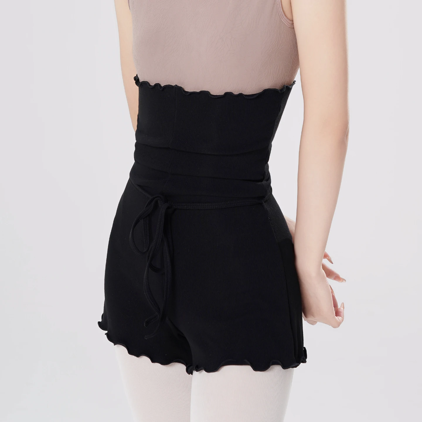 Girls Women Ballet Dance Boxer Shorts Loose Knitted Waist Protection Shorts Dance Training Jogging Shorts Super High Waist Short