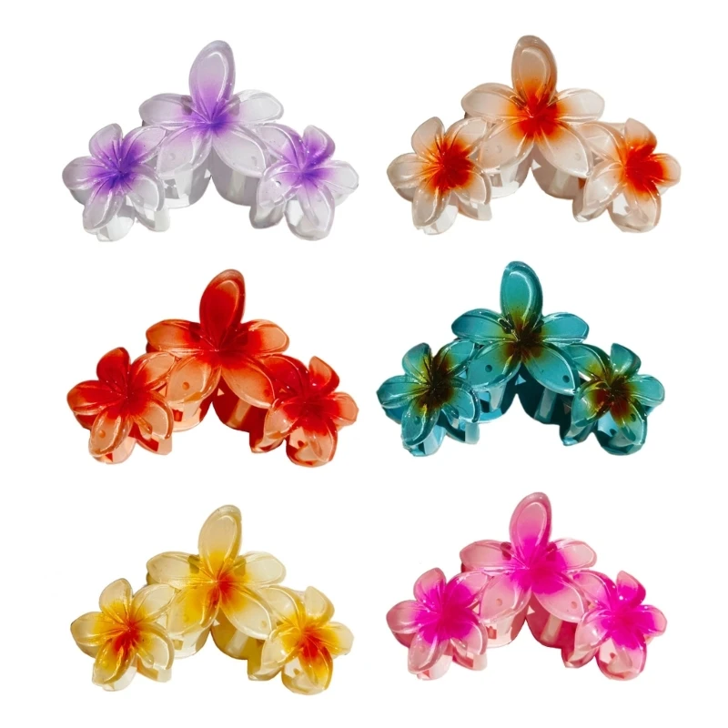 Soft Acrylic Hairpin Collection Delicate Flower Hair Barrettes Small Hair Accessory Plastic Hair Claw Ornament for Girls